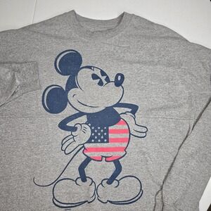 DISNEY Spirit Jersey Women's Medium Gray Long Sleeve -1635
